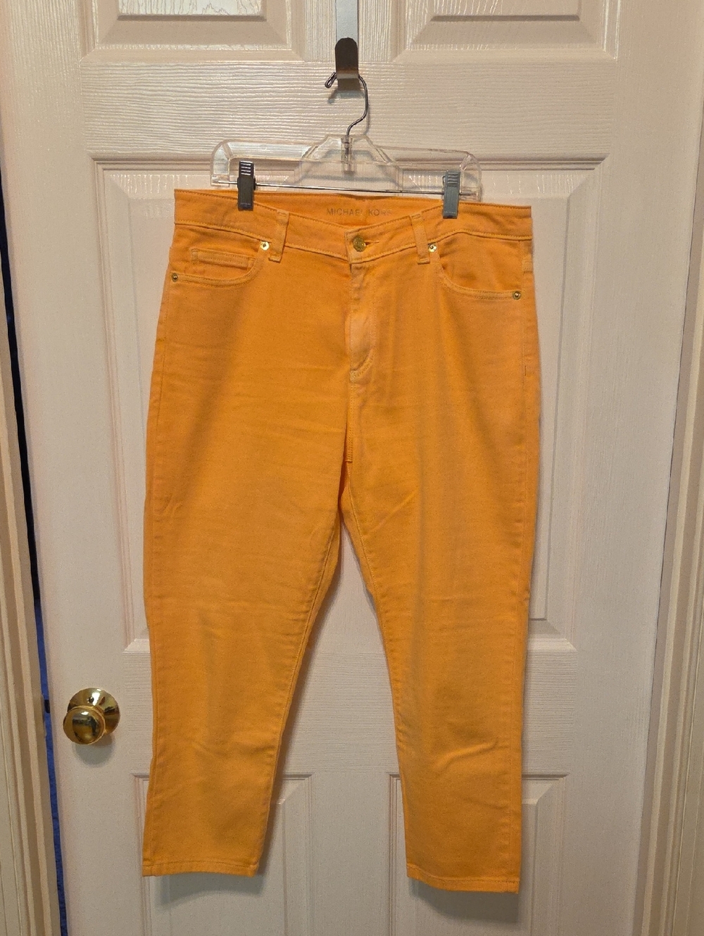 Michael Kors Orange Cropped Skinny Jeans